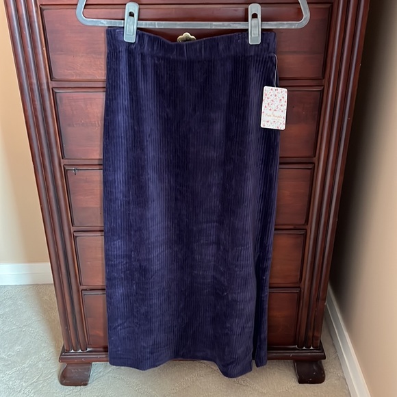 Free People Helen Rib Tube Skirt in Midnight Swim NWT - Picture 4 of 9